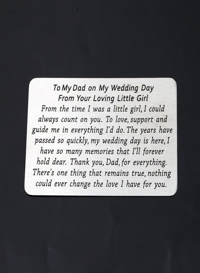 اكتاب مجوهرات أكتاب للأب: هدية لأبي في يوم زفافي من حبيبك الصغير. بطاقة صغيرة تُوضع في المحفظة لوالد العروس. - Image 5