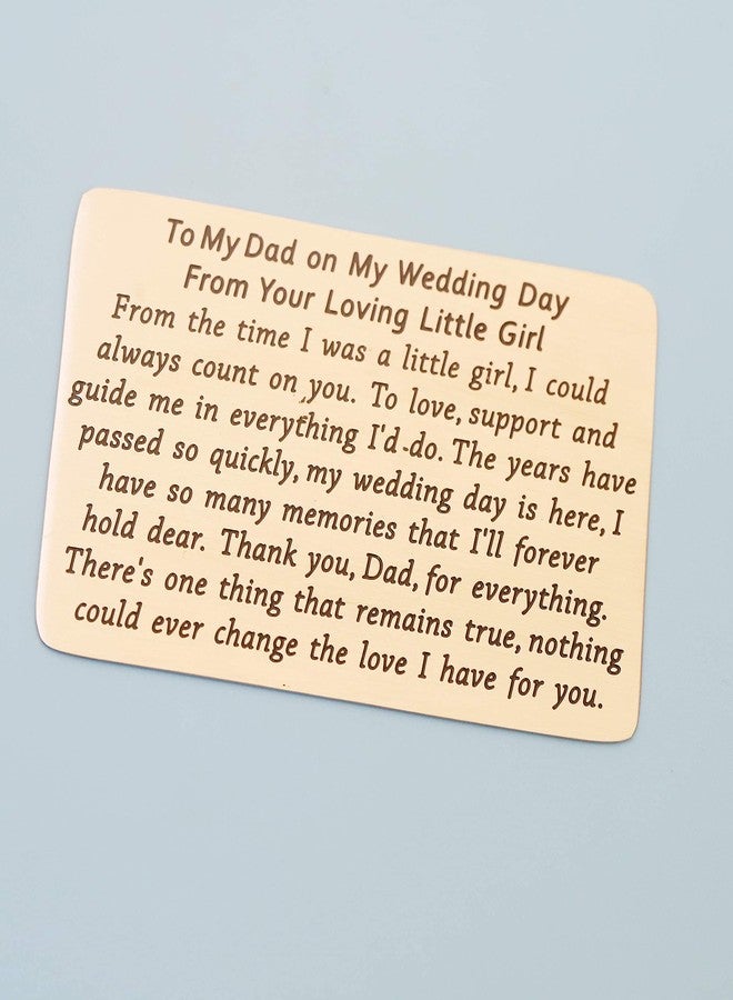 اكتاب مجوهرات أكتاب للأب: هدية لأبي في يوم زفافي من حبيبك الصغير. بطاقة صغيرة تُوضع في المحفظة لوالد العروس. - Image 2