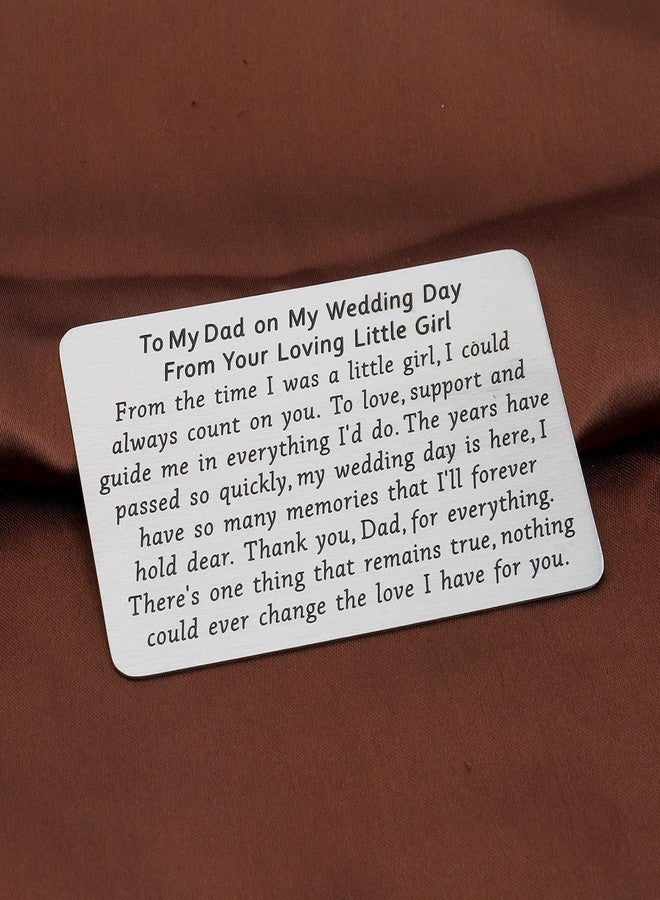 اكتاب مجوهرات أكتاب للأب: هدية لأبي في يوم زفافي من حبيبك الصغير. بطاقة صغيرة تُوضع في المحفظة لوالد العروس. - Image 3