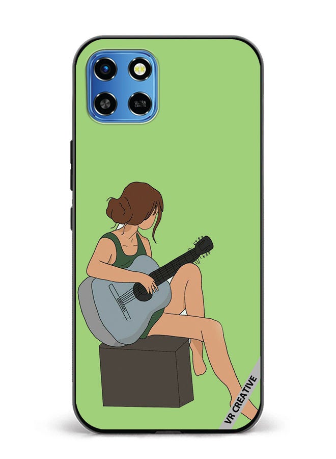 VR CREATIVE Protective Case Cover For Infinix Smart 6 HD Girl With Guitar Design Multicolour - Image 1