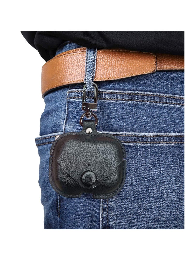 Generic - Case Leather Personalized Leather Protective Air-pod 3 Case Cover Shockproof with Loss Prevention Clip for Apple Air-Pods 3 - Image 1