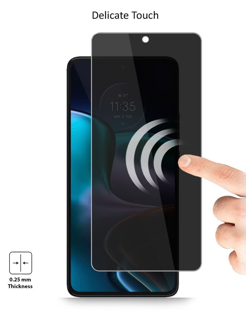 Techie حماية شاشة زجاجية مقساة للخصوصية لموتورولا إيدج 30 5G - Image 4