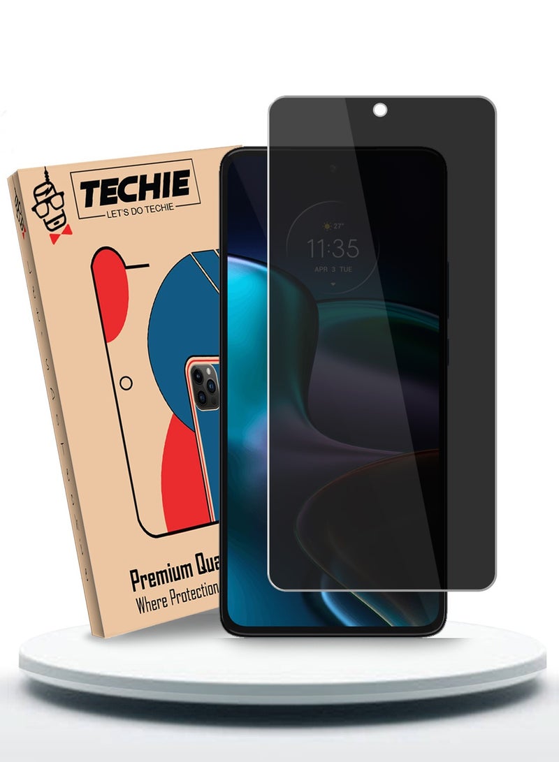 Techie حماية شاشة زجاجية مقساة للخصوصية لموتورولا إيدج 30 5G - Image 1