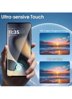 CoomBe 3 in 1 Screen Protector Tempered Glass for Moto Edge 60 Fusion, 2 Front Glass and 1 Camera Lens Film, Scratch Resistant, Anti-Fingerprint, Bubble Free  - Image 2