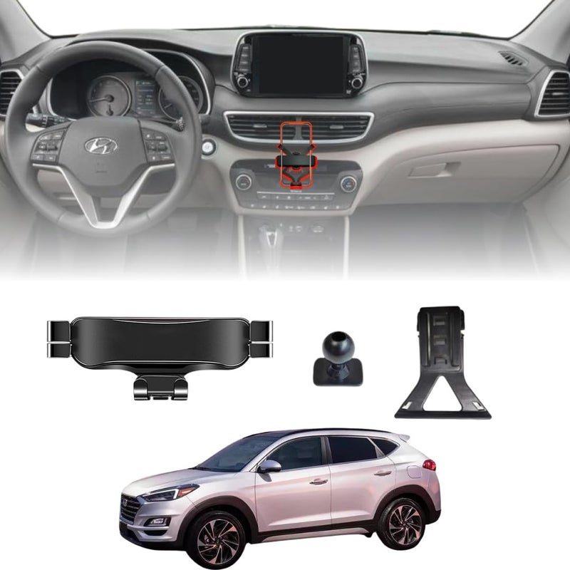 TRX AUTO Phone Holder Mount With Gravity Phone Holder For Hyundai Tucson 2019 To 2020 | Hyundai Tucson Accessories | Hyundai Tucson Mobile Phone Holder - Image 1