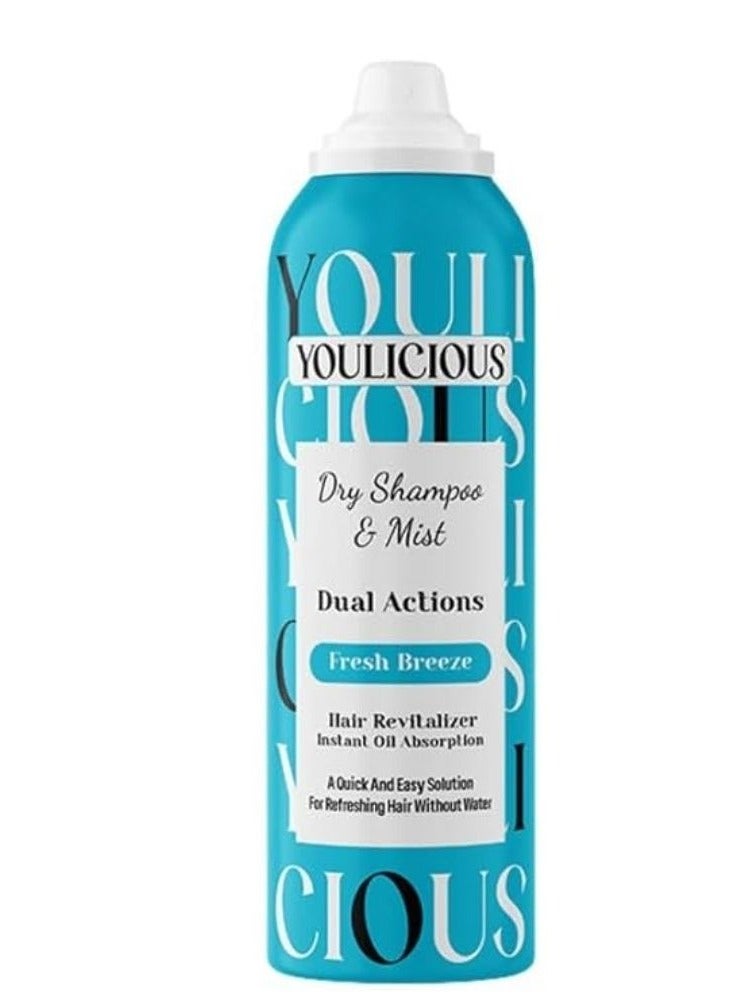 Youlicious Dry shampoo & Mist, Fresh Breeze - 200 ml - Image 2