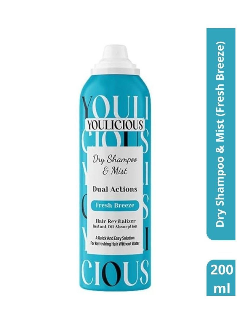 Youlicious Dry shampoo & Mist, Fresh Breeze - 200 ml - Image 1