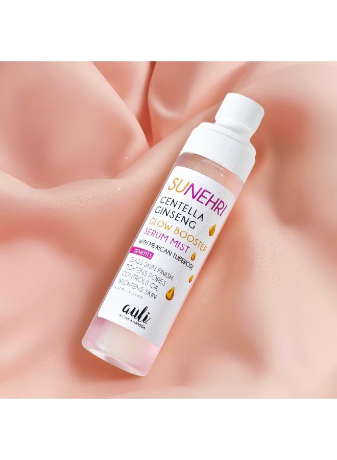 AULI LIFESTYLE Sunehri Serum Mist with Floral Waters, Rosehip Oil, Ginseng & Centella – Hydration, Glow, Pore Control & Makeup Setting for All Skin Types | Men & Women | 120ml - Image 1