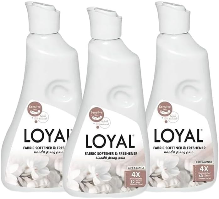 Loyal Fabric Softener & Freshener Concentrated, 30 Washes 1.5L x (Pack of 3) (White)
