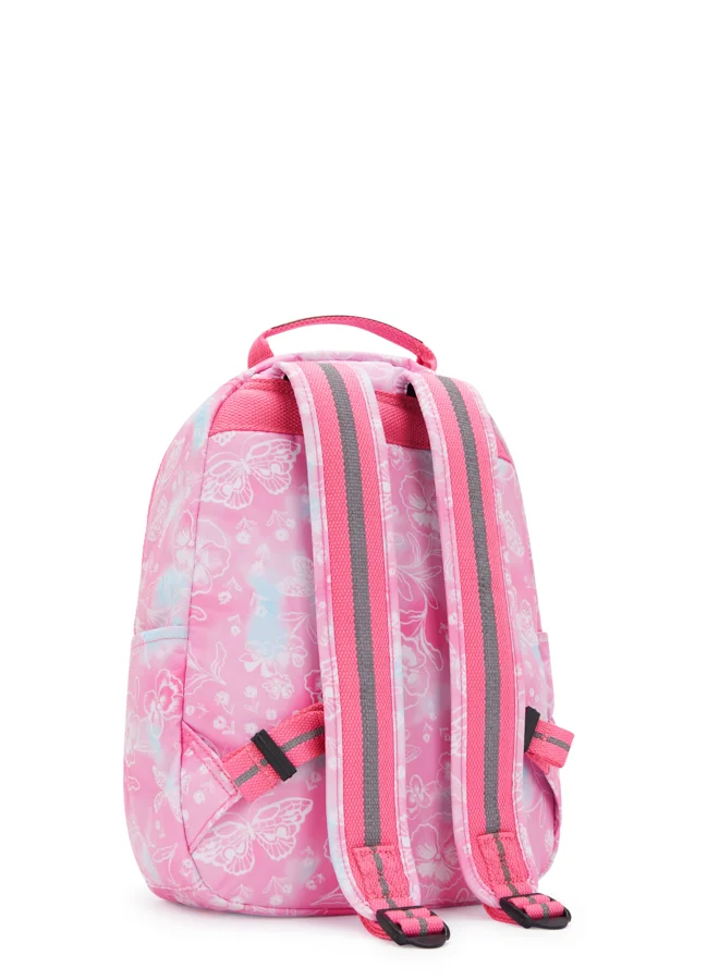 كيبلينغ Small Backpack (With Laptop Protection) Female Garden Clouds Seoul S