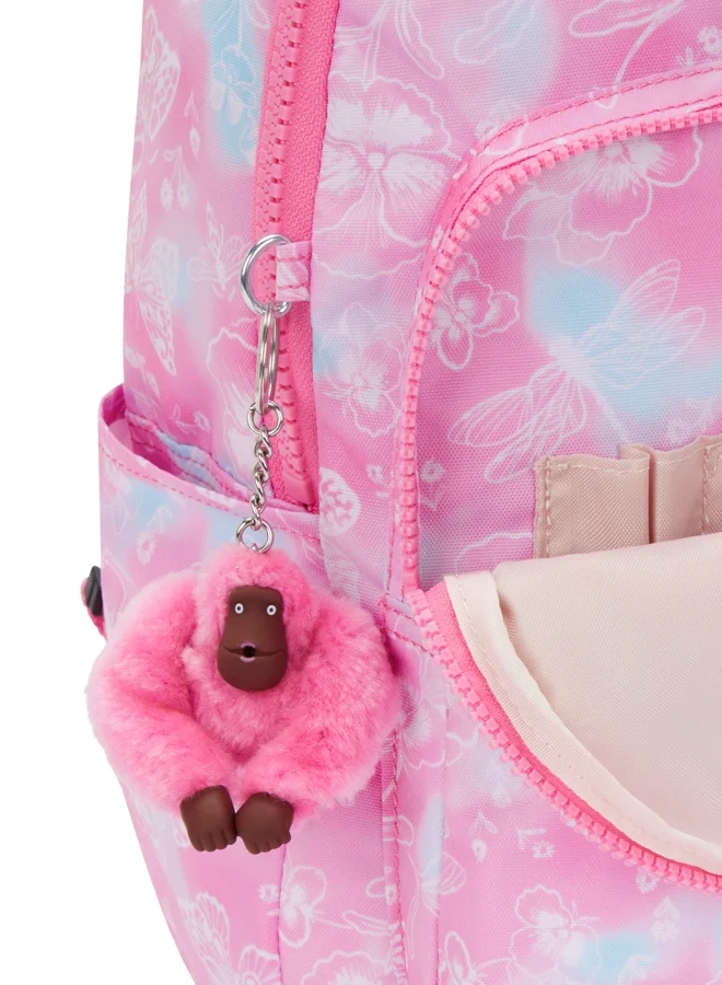 كيبلينغ Small Backpack (With Laptop Protection) Female Garden Clouds Seoul S