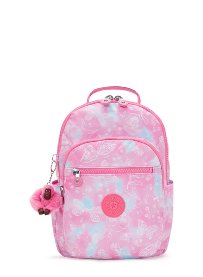كيبلينغ Small Backpack (With Laptop Protection) Female Garden Clouds Seoul S