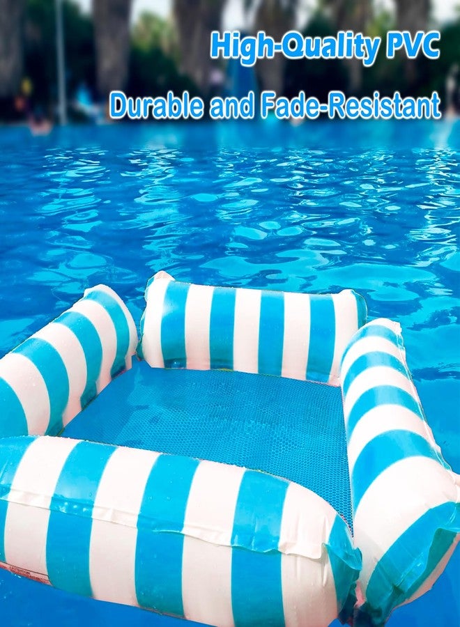 JLNGTHONG Inflatable Pool Floating Chair, Stripe Pattern Pool Hammock Floats for Pool Party and Vacation - 48 x 47 in - Image 5