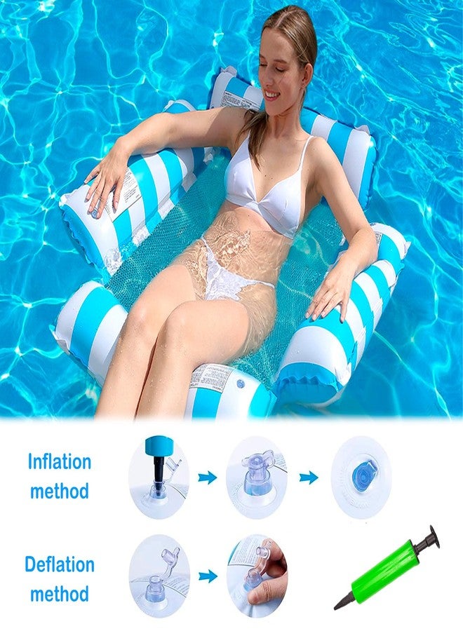 JLNGTHONG Inflatable Pool Floating Chair, Stripe Pattern Pool Hammock Floats for Pool Party and Vacation - 48 x 47 in - Image 3