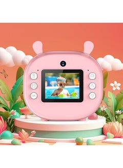 Generic Children's Printable Camera Photographable And Photographable Toy Baby Girl Small Digital Camera Gift-Color:Blue-fawn Pattern-standard 2 Rolls Of Printing Paper (no Memory Card)  - Image 3