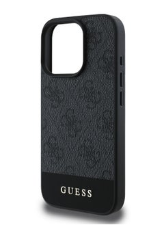 GUESS 4G PU With Bottom Stripe Classic Logo Case for iPhone 16 Pro - Black  - Image 2