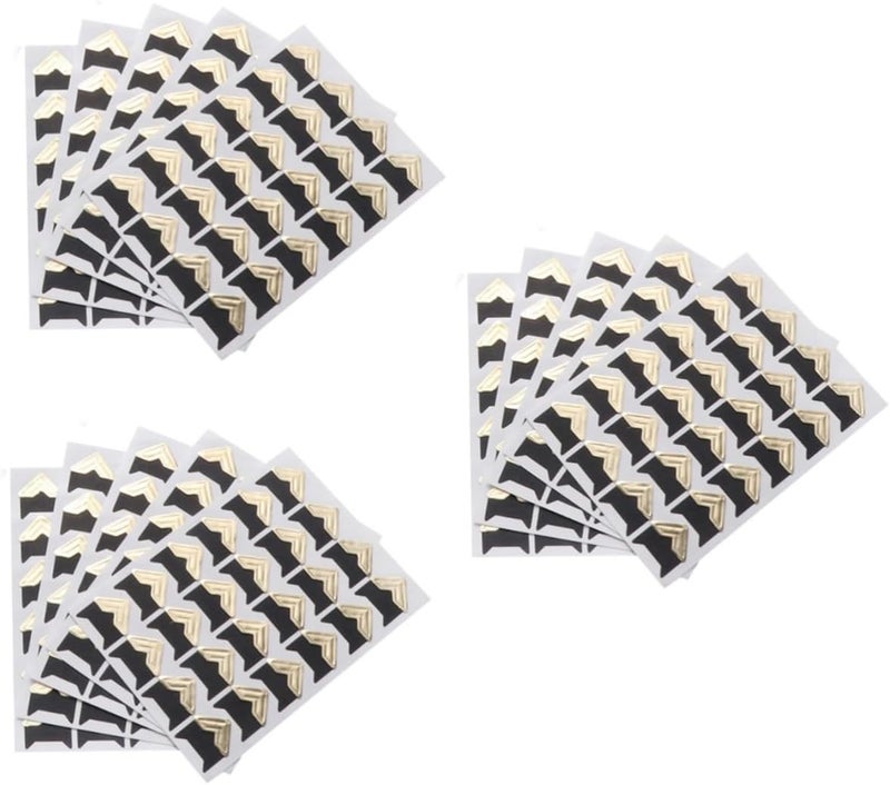 BELLIFFY 45sheets Self-Adhesive Kraft Photo Corner Stickers of Vintage Scrapbooking Stickers for Photo Album Decoration Golden Color for Crafting and Preserving Memories - Image 1
