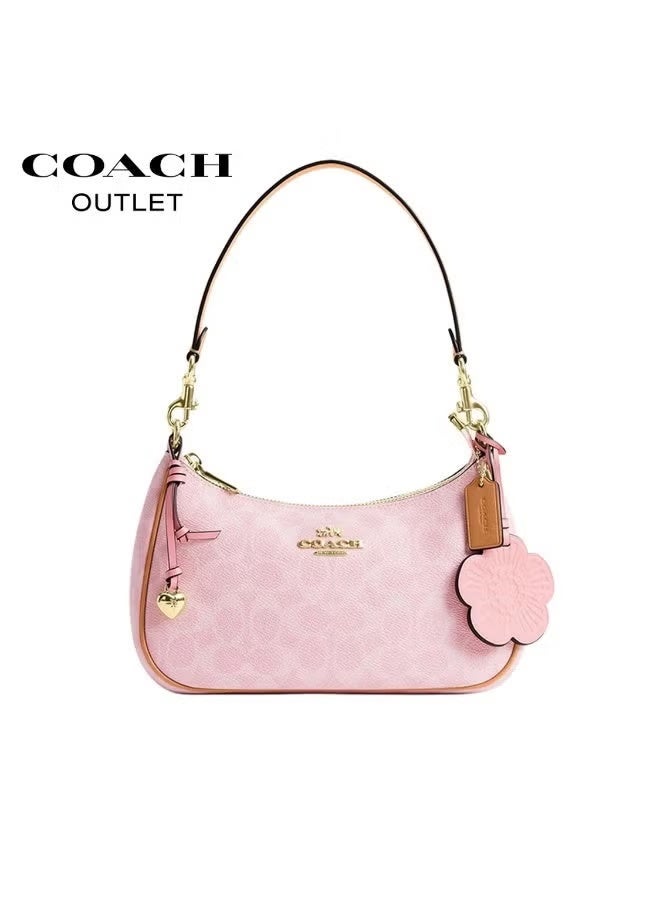 coachoutlet Teri 24 Valentine's Day Limited Pink Edition classic logo TERI shoulder bag, crossbody bag, handbag - Image 1