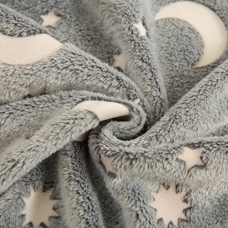 Luminous Blanket Flannel Blanket Office Nap Blanket Children Cartoon Kindergarten Blanket Air Conditioning Blanket - Image 5