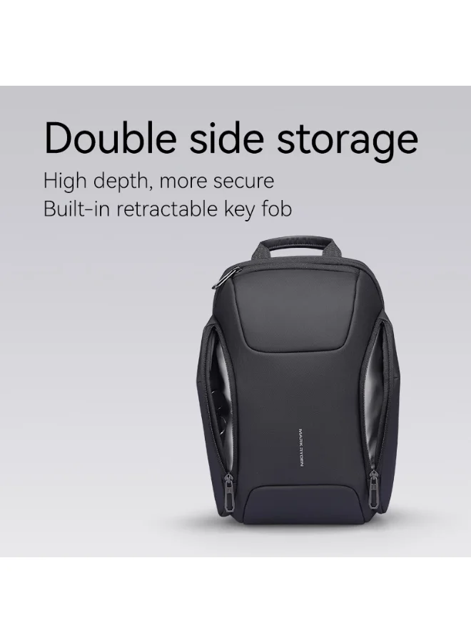 MARK RYDEN  Mark Ryden MR-7730 Black Future Series Crossbody Sling Bag – iPad Compartment, Waterproof Oxford, Breathable Back Panel, Multi-Pocket Design, YKK Zippers, Retractable Key Fob  | Best Price UAE