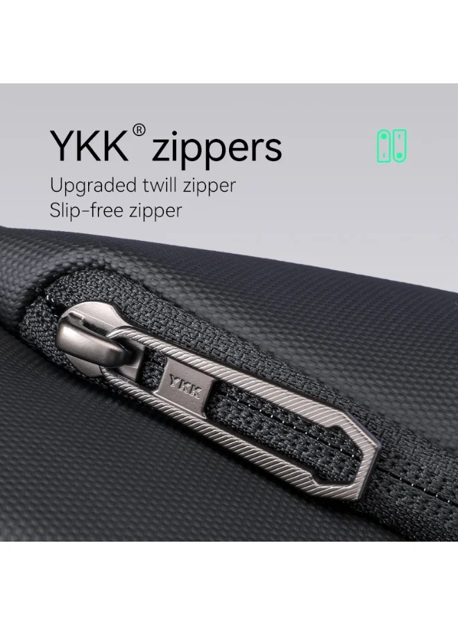 MARK RYDEN  Mark Ryden MR-7730 Black Future Series Crossbody Sling Bag – iPad Compartment, Waterproof Oxford, Breathable Back Panel, Multi-Pocket Design, YKK Zippers, Retractable Key Fob  | Best Price UAE