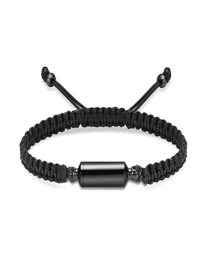 Hearbeingt Cremation Urn Bracelet for Ashes Adjustable Rope Cylinder Urn Bracelet Bangle for Ashes for Men Women Stainless Steel Memorial Keepsake Jewelry - Image 1