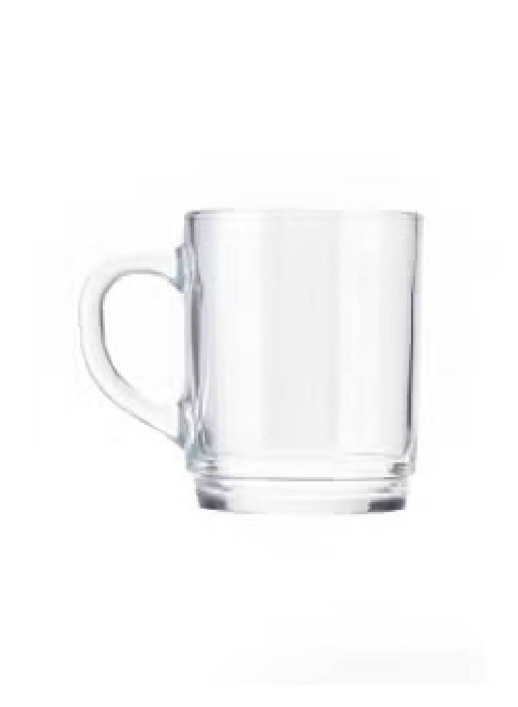 كوب شاي زجاجي بمقبض  6 قطع - شفاف - Image 2