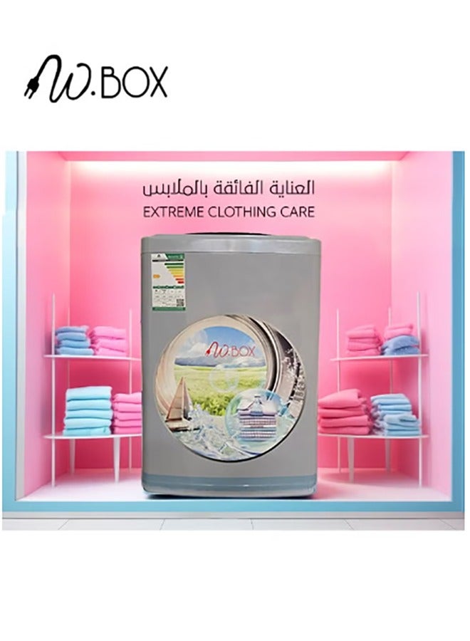 W.BOX 10kg Top Loading Automatic Washing Machine with 15 Programmers, Quick Wash, Baby Care Program, and Tub Cleaning, Silver Color | WBTL15S - Image 4