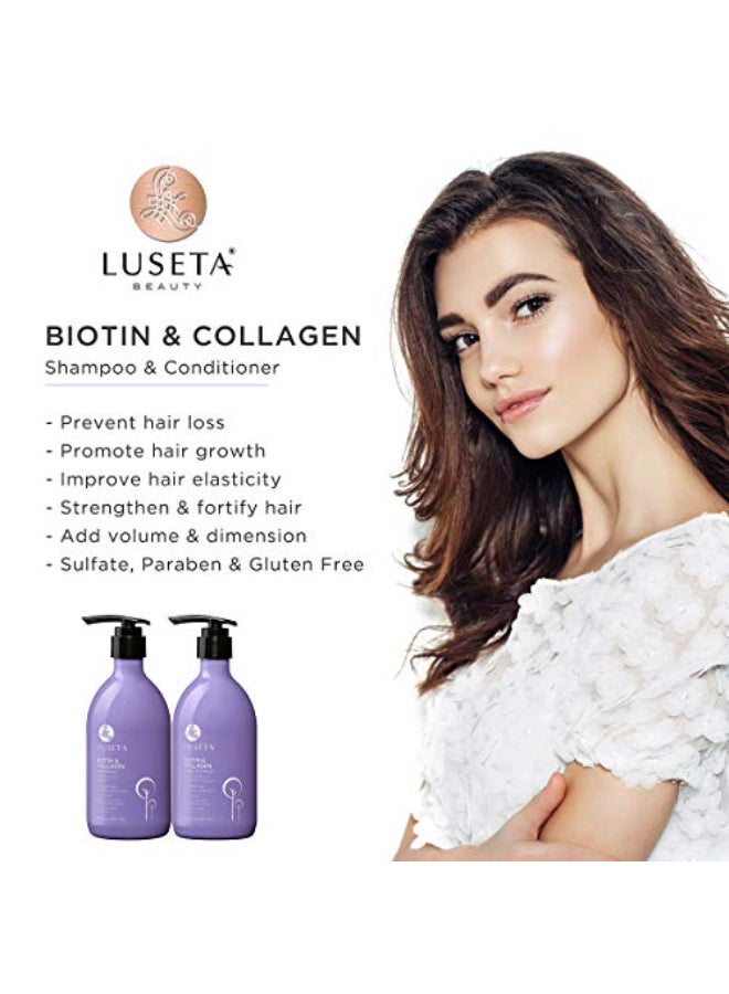 L LUSETA Luseta Biotin Collagen Shampoo Thickening for Hair Loss Fast Hair Growth Infused with Argan Oil to Repair Damaged Dry Hair Sulfate Free Paraben Free 338oz - Image 4