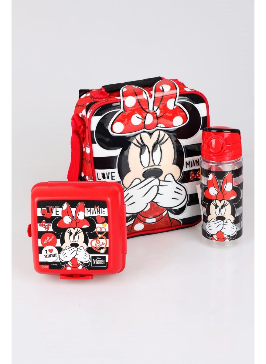 Minnie Mouse New Season Licensed Lunch Box Lunch Box and Tritan Water Bottle 500 ml Lunch Set  - Image 1
