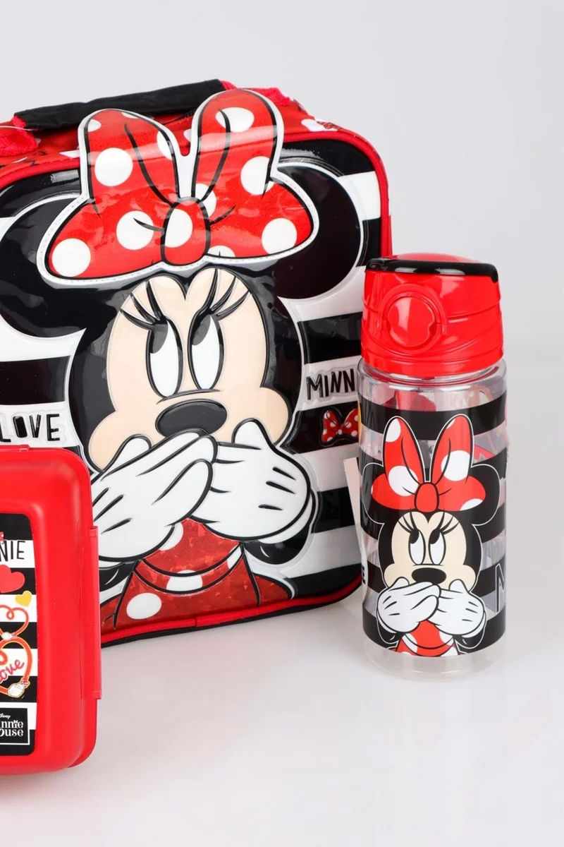 Minnie Mouse New Season Licensed Lunch Box Lunch Box and Tritan Water Bottle 500 ml Lunch Set