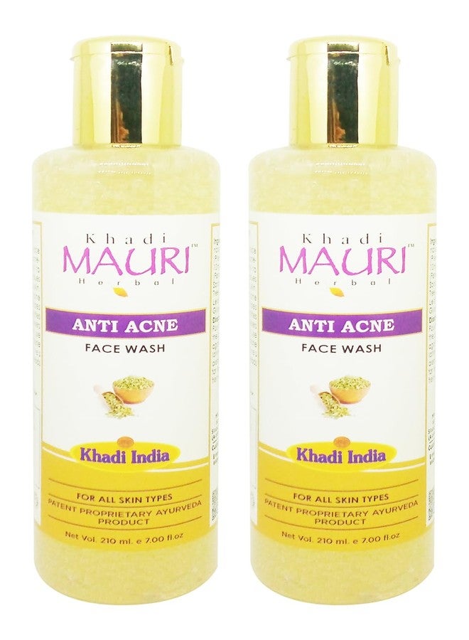 Khadi Mauri Anti Acne Face Wash - Pack of 2 (420 ml)