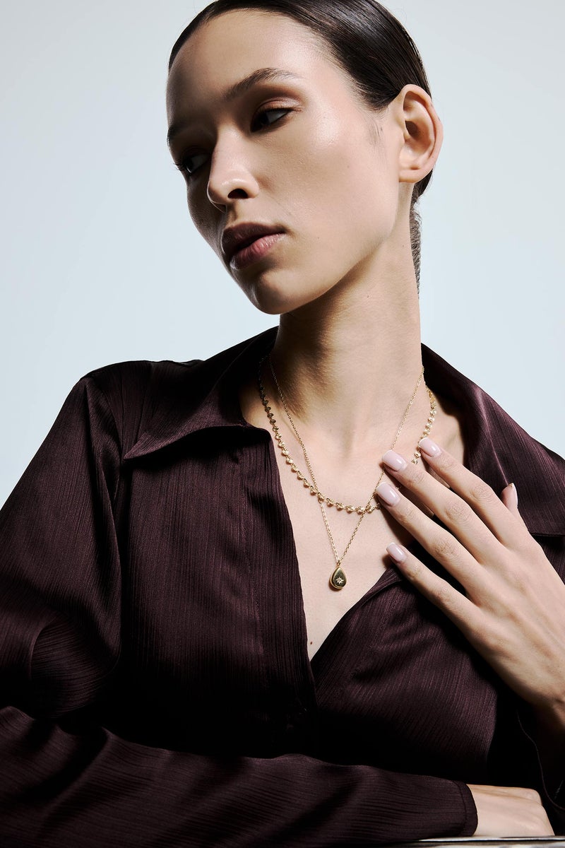 DeFacto Gold Woman Woman Gold 2 Piece Steel Necklace Casual - Image 1