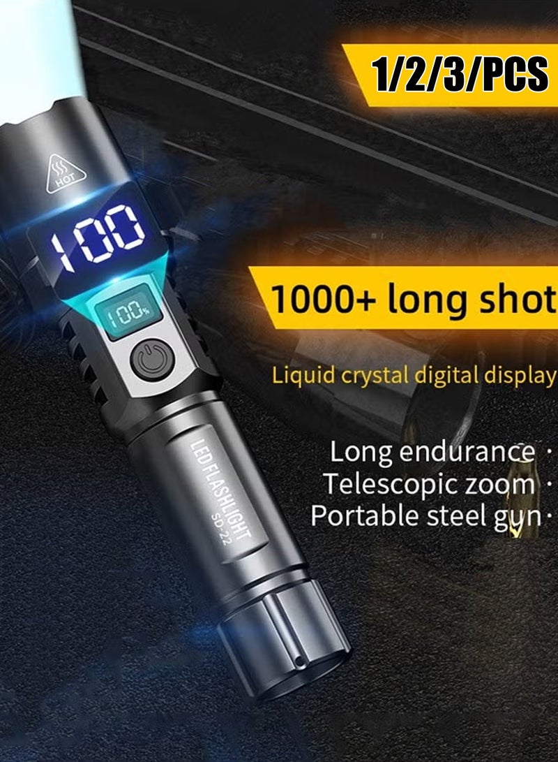 Rechargeable LED Flashlights High Lumens, Super Bright Flashlight Powerful Handheld Flashlight for Camping Emergencies Hiking  - Image 1