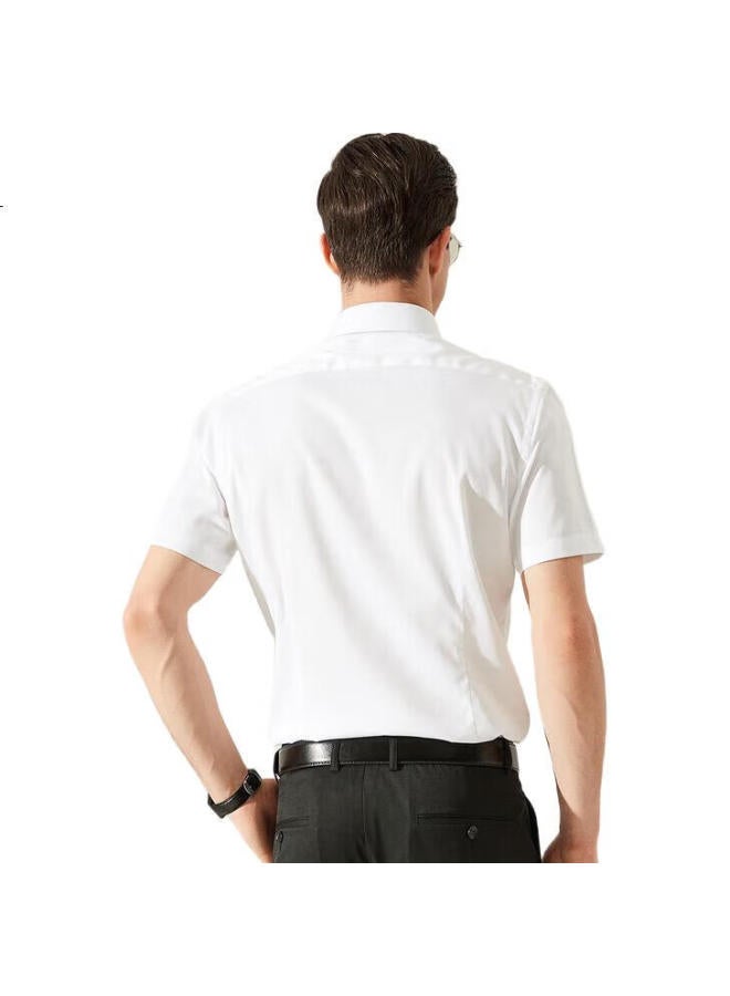 Youngor Men'S Shirt Summer, Young Men'S Business Casual Short-Sleeve Shirt, Gsdd104984Bjy, White, Size 39 - Image 1