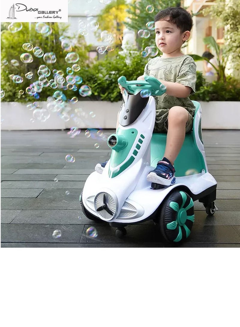 DubaiGallery Kids battery ride on car bubble balance boys and girls remote control toy car baby four wheel drift car 12V With remote - Image 1