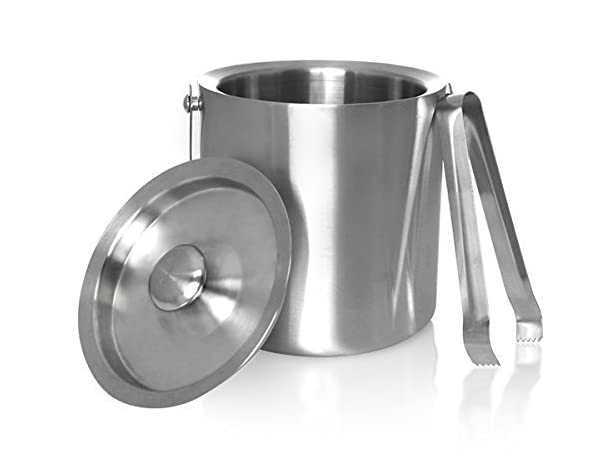 Proniks Stainless Steel Insulated Ice Bucket with Opener and Ice Tong and peg Measure and 15Liter Keeps Ice Cold for 6h Great bar Tools for Home Hotelbar AccessoriesMini barWine in Silver - Image 2