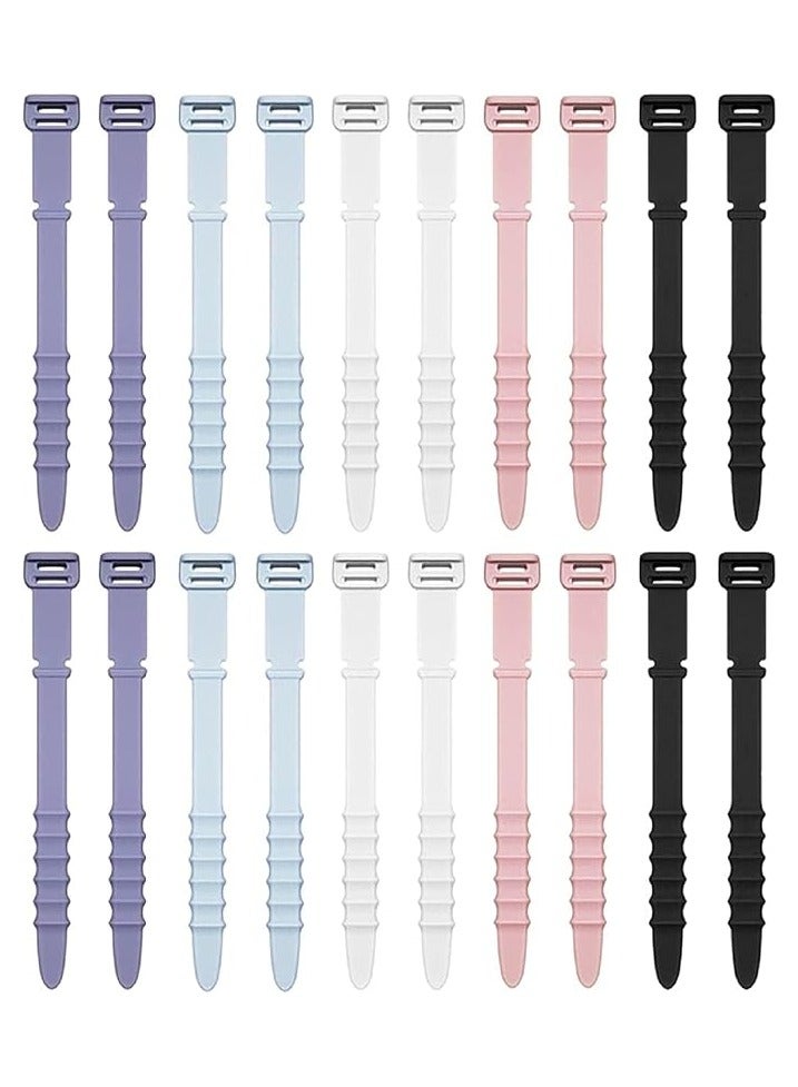 OneNine Cable Ties, Silicone Zip Ties, Reusable Zip Ties, Rubber Cable Ties Straps, for Wire Management, Elastic Cable Organizer - Image 2