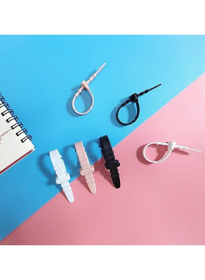 OneNine Cable Ties, Silicone Zip Ties, Reusable Zip Ties, Rubber Cable Ties Straps, for Wire Management, Elastic Cable Organizer - Image 5