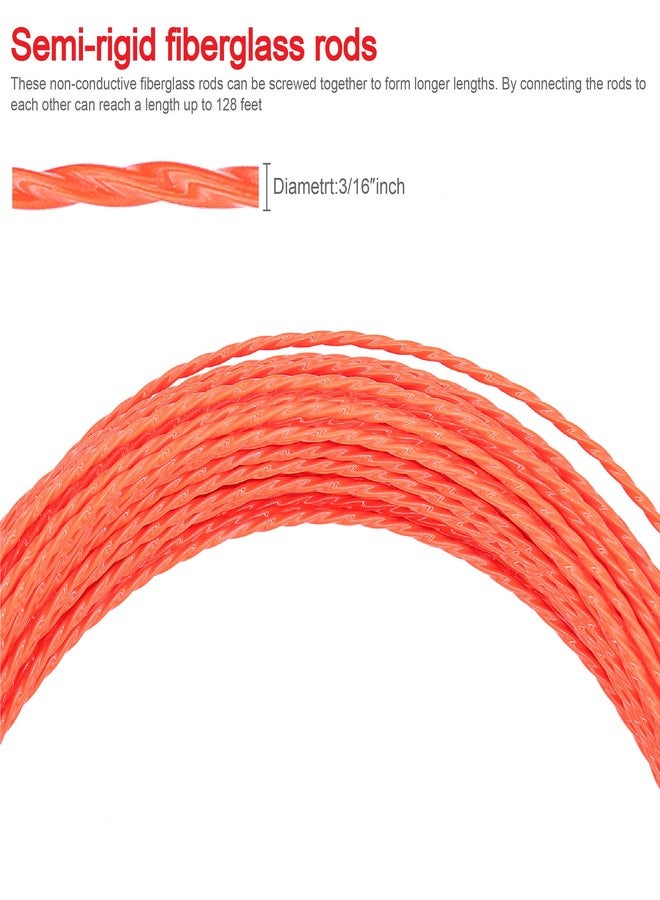 Jeemitery 128 FT Fish Tape Wire Puller Through Wall Wire Threader Fish plus Fish Cable Fastener - Image 4