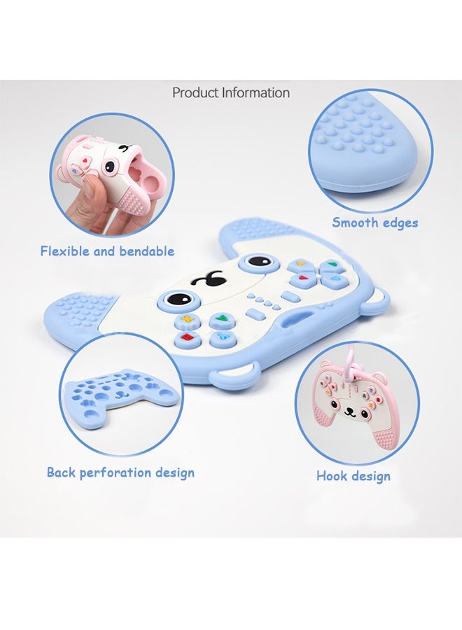 Quantum 2 PCS Baby Teething Toy, Game Controller Shape Chew Set, Silicone Game Remote Controller Teethers for Toddler Boy and Girl - Image 3