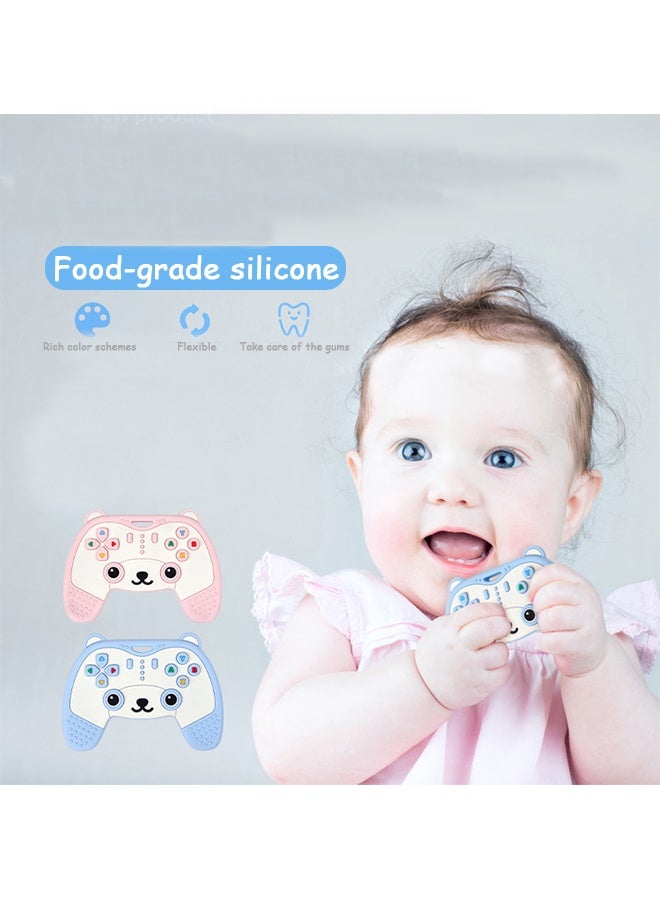 Quantum 2 PCS Baby Teething Toy, Game Controller Shape Chew Set, Silicone Game Remote Controller Teethers for Toddler Boy and Girl - Image 5
