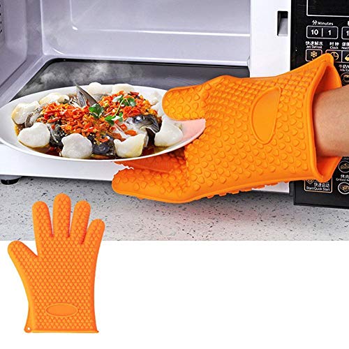 ULTRINA Hand Heat Resistant Cut Resistant Non-Slip Silicone Microwave Oven Convection Cooking Baking Heat Proof Anti-Scald Safety Hand Gloves for Home Kitchen Restaurant Industries Use.(Pack of 1) - Image 1