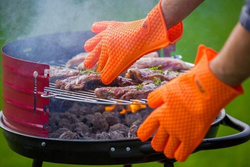 ULTRINA Hand Heat Resistant Cut Resistant Non-Slip Silicone Microwave Oven Convection Cooking Baking Heat Proof Anti-Scald Safety Hand Gloves for Home Kitchen Restaurant Industries Use.(Pack of 1) - Image 3