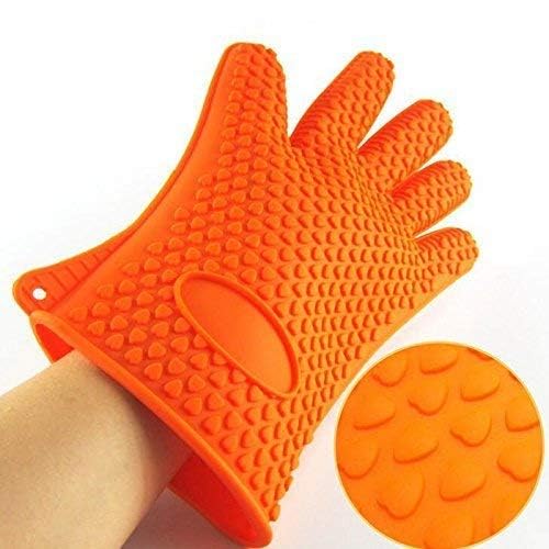 ULTRINA Hand Heat Resistant Cut Resistant Non-Slip Silicone Microwave Oven Convection Cooking Baking Heat Proof Anti-Scald Safety Hand Gloves for Home Kitchen Restaurant Industries Use.(Pack of 1) - Image 2