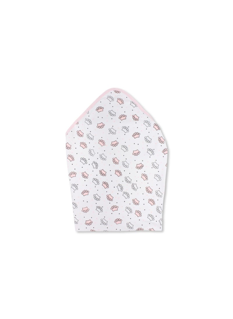 جوكي بطانية أطفال قطنية – أبيض* وردي بنقشة "أميرة" - Image 2