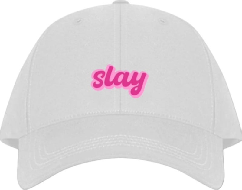 slay Plain unisex baseball cap White