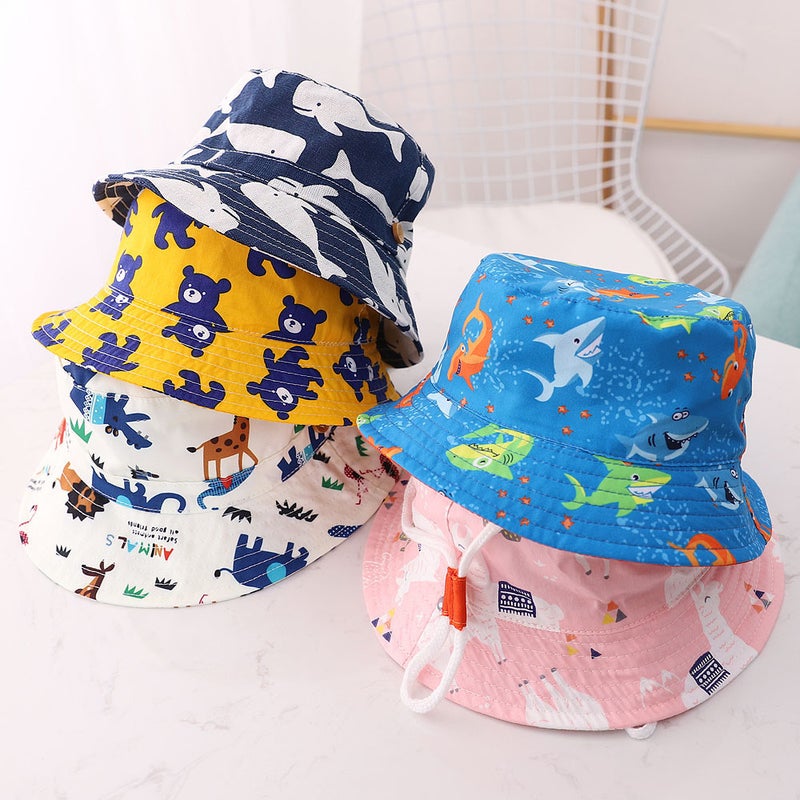 Cotton Thin Baby Hat Hat Animal Pattern Hat Children Windproof Fisherman Hat Men And Women Basin Hat - Image 4