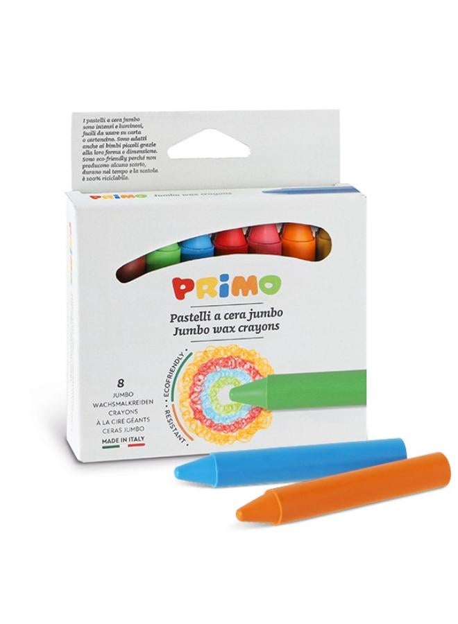 PRIMO Pack Of 8 Jumbo Wax Crayons Set - Image 1
