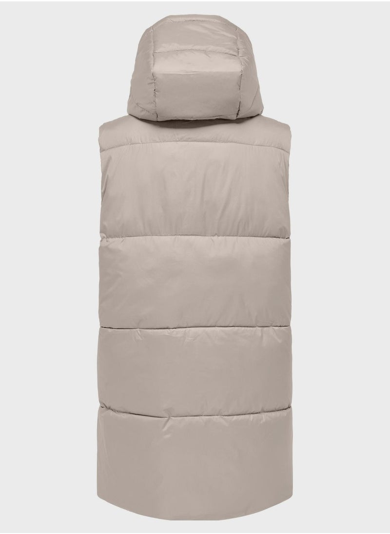 ONLY - High Neck Puffer Coat - Image 1